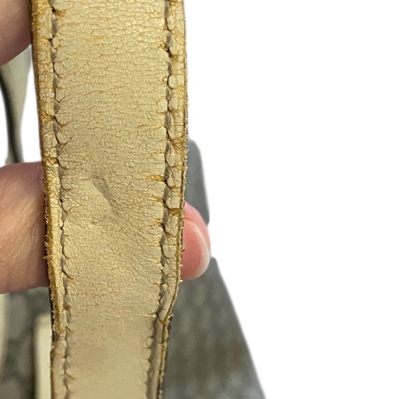 Gucci GG Supreme Monogram Coated Canvas Medium Joy Tote Ivory Leather Trim w COA - Picture 9 of 16
